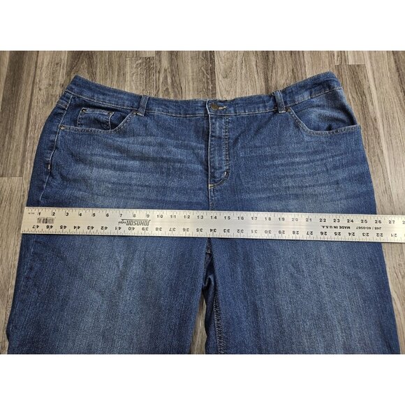 JMS Just My Size by Hanes Jeans Womens Plus 24W Blue Classic Fit Denim Stretch - Picture 9 of 12